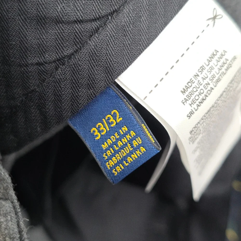 Polo Ralph Lauren Stretch Straight Fit Trousers Mens 33x32 Grey Fits 36x32 NWT